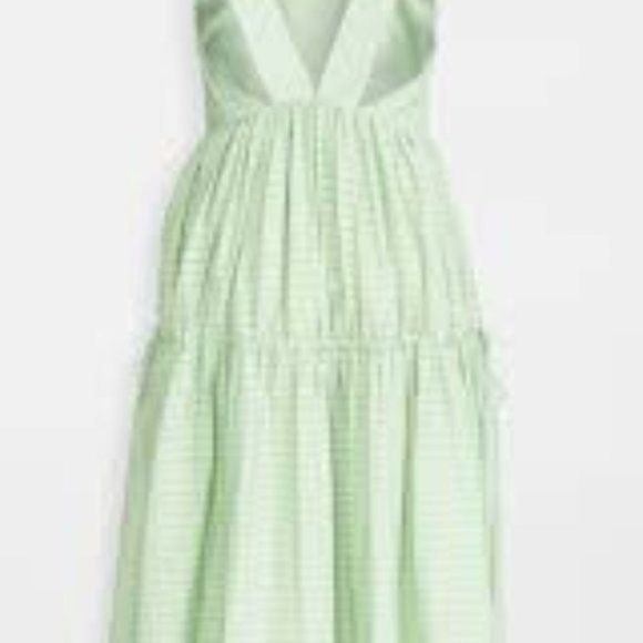 Stine Goya Tulula Dress Women’s Size XL Green Stripe Sage $390 MSRP NWT - Picture 10 of 14